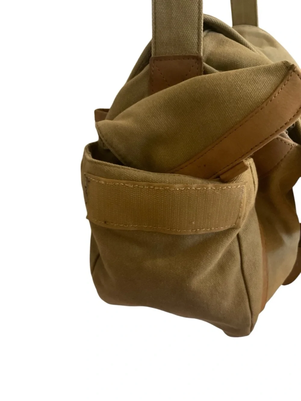 L.L. Bean canvas and leather messenger bag